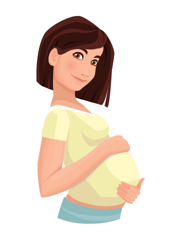 child_Pre-natal Mother at Pre-Natal stage illustration